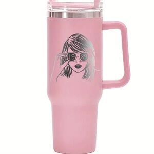 Taylor Stainless Steel Tumbler With Handle, Straw, And Lid - 40Oz